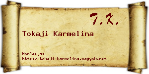 Tokaji Karmelina névjegykártya